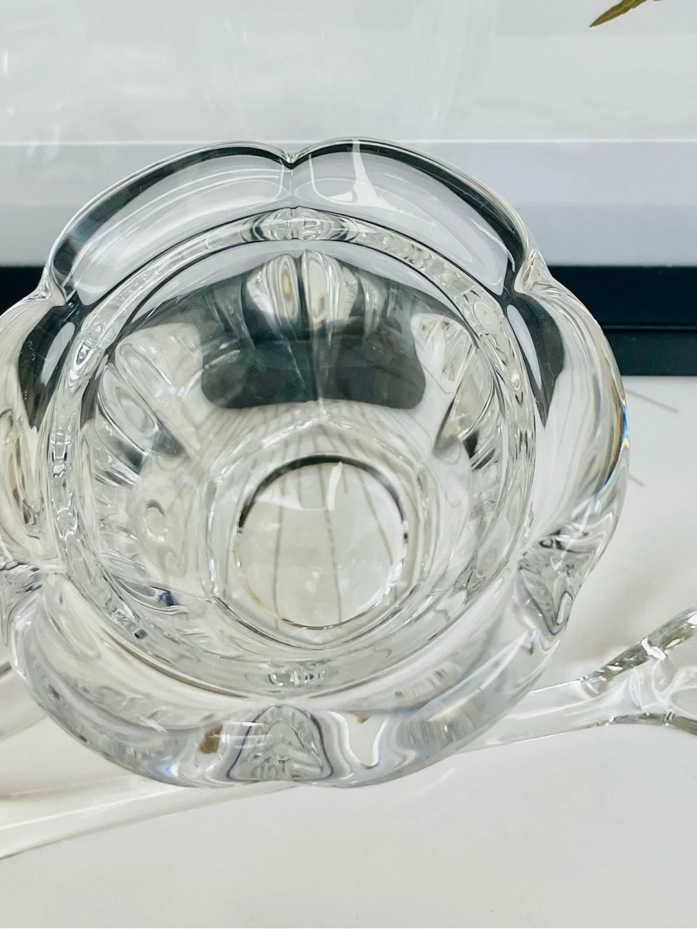 Baccarat Crystal “Harcourt Missouri Bretagne” Jam/ Condiment Jar W/ Lid & Spoon